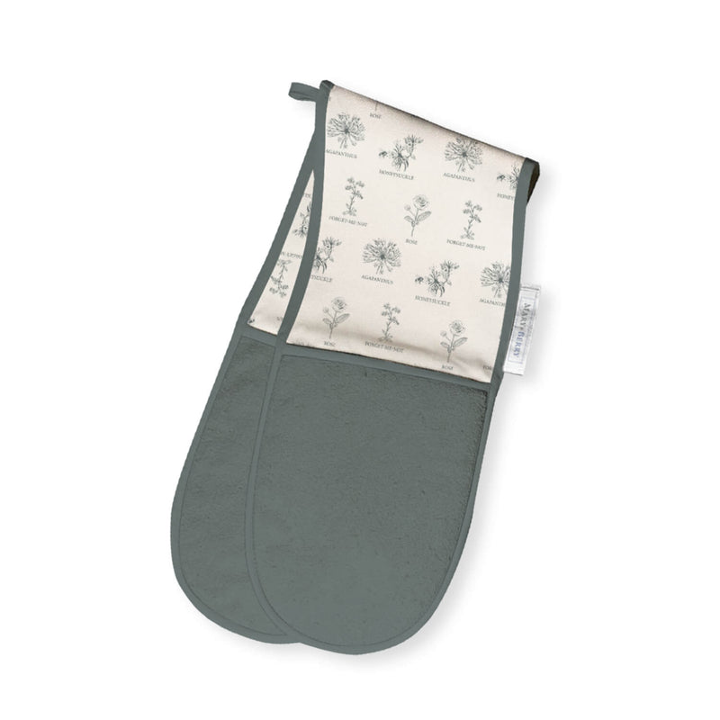 Mary Berry English Garden 100% Cotton Double Oven Gloves - Flowers
