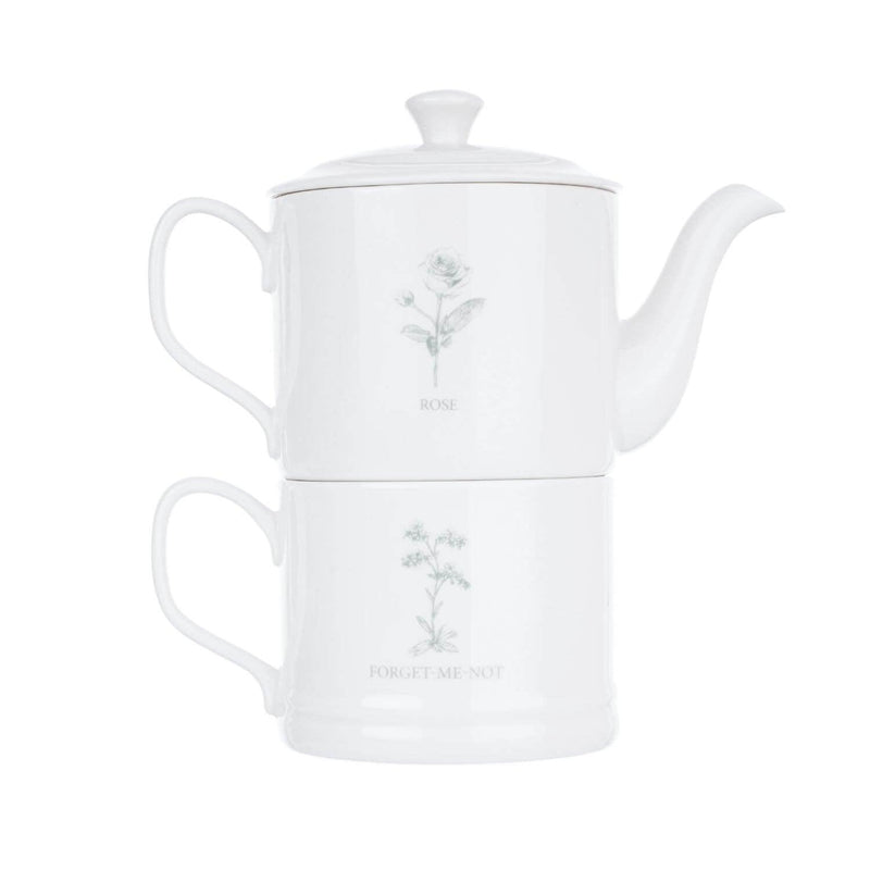 Mary Berry English Garden 'Tea For One' Teapot Set - Flowers - Potters Cookshop
