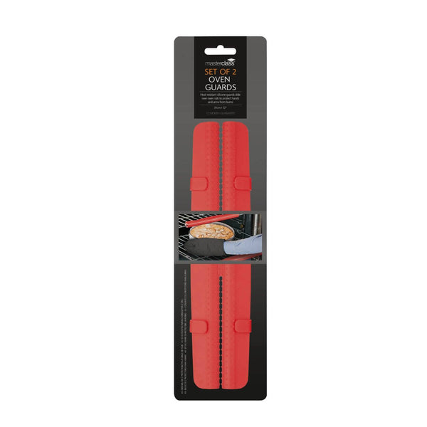 MasterClass Universal Red Silicone Oven Guards - Set of 2 - Potters Cookshop