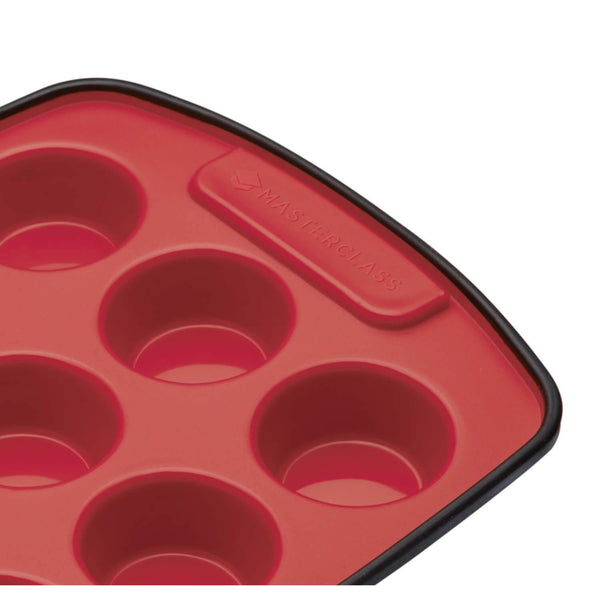 MasterClass Smart Silicone Flexible Baking Pan - 12 Cup - Potters Cookshop