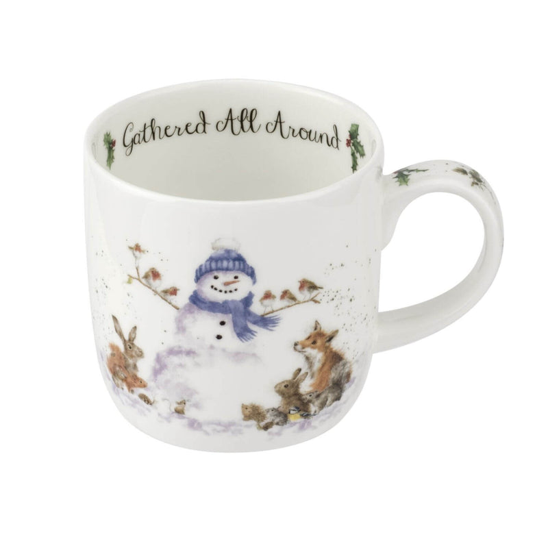 Wrendale Designs Christmas China Mug - Gathered All Around