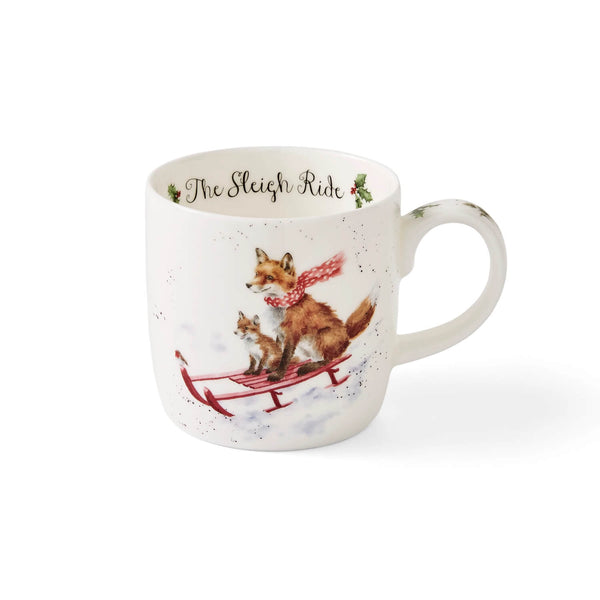 Wrendale Designs by Hannah Dale Christmas Mug - The Sleigh Ride Fox