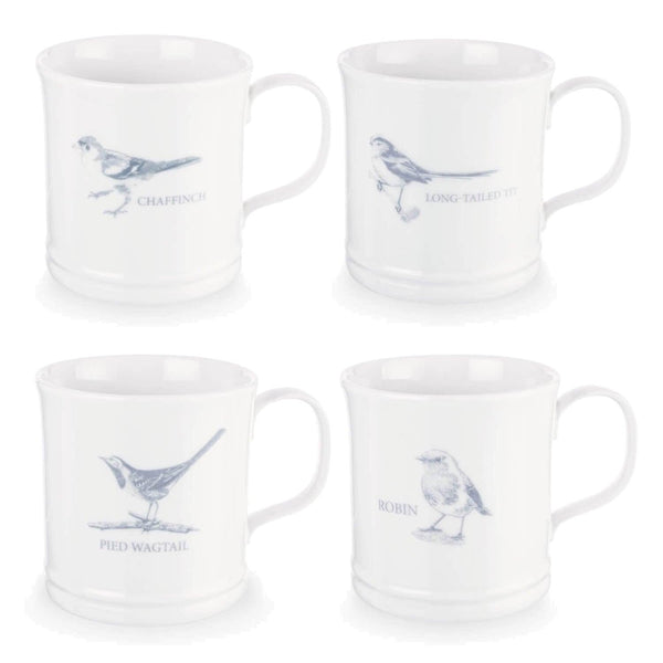 Mary Berry English Garden 4 Piece Mug Set - British Birds - Potters Cookshop