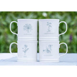 Mary Berry English Garden 4 Piece Mug Set - British Flowers - Potters Cookshop