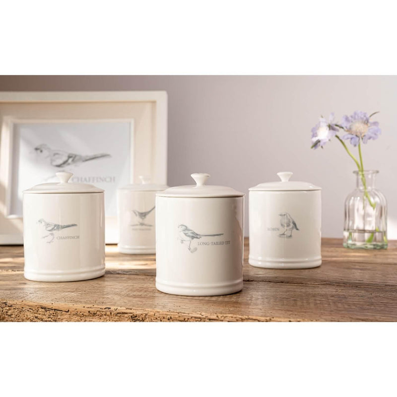 Mary Berry English Garden Coffee Canister - Long Tailed Tit - Potters Cookshop