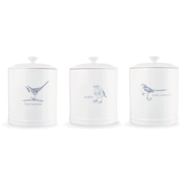 Mary Berry English Garden 3 Piece Canister Set - Birds - Potters Cookshop