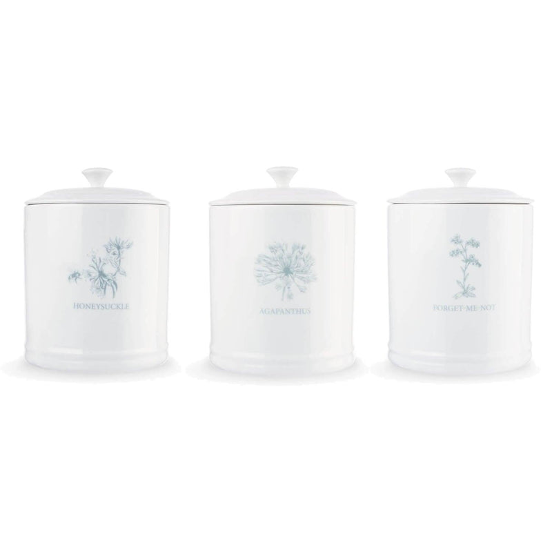 Mary Berry English Garden 3 Piece Canister Set - Flowers - Potters Cookshop