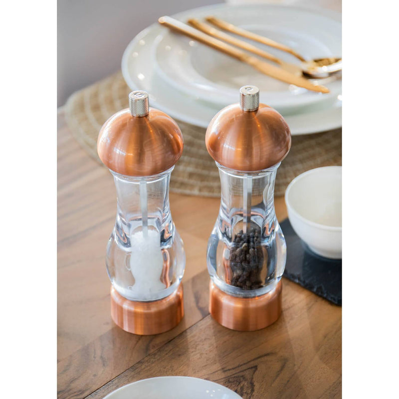 MasterClass Filled Copper Capstan Pepper Mill - Small - Potters Cookshop