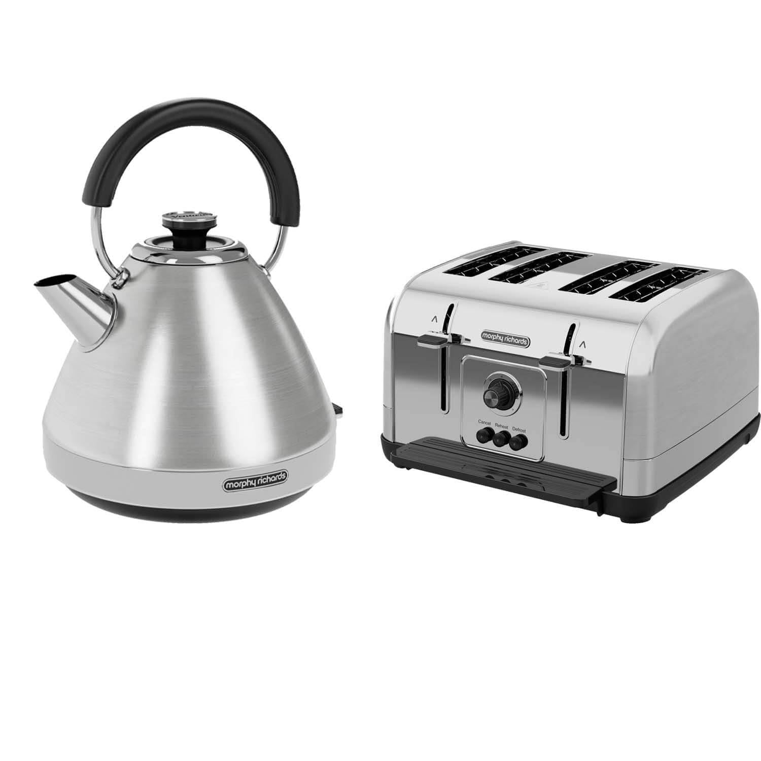 Buy Morphy Richards Venture Kettle & 4 Slice Toaster Set Steel