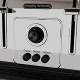 Morphy Richards Venture Pyramid Kettle & 4 Slice Toaster Set - Cream - Potters Cookshop