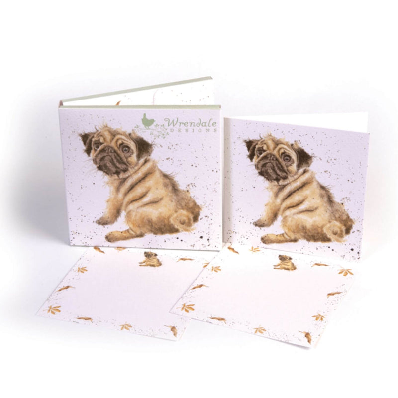 Wrendale Designs by Hannah Dale Notecard Pack - Pug Love