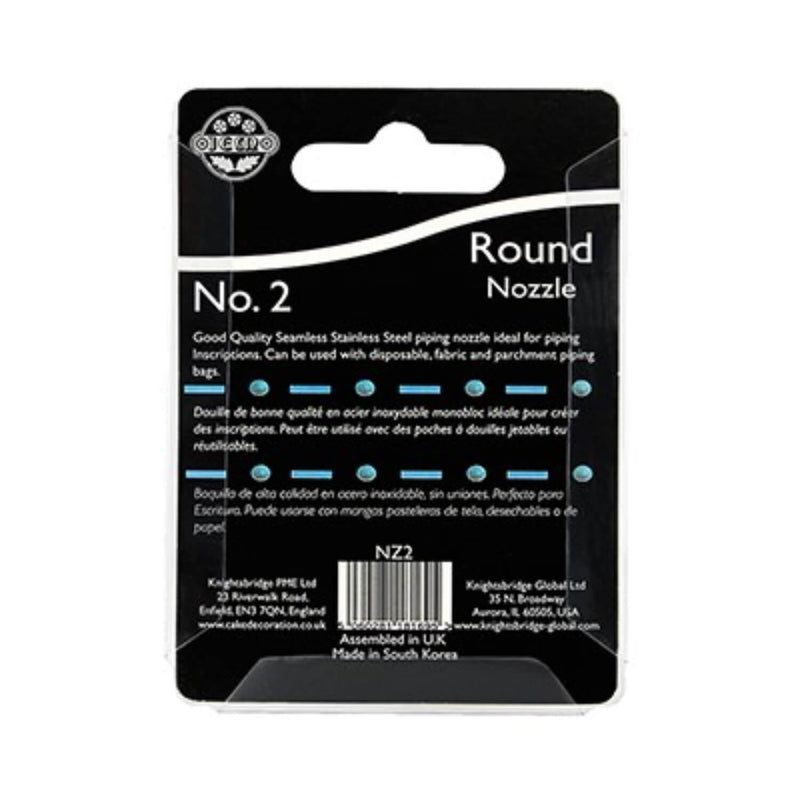 Jem No 2 Icing Nozzle - Round - Potters Cookshop