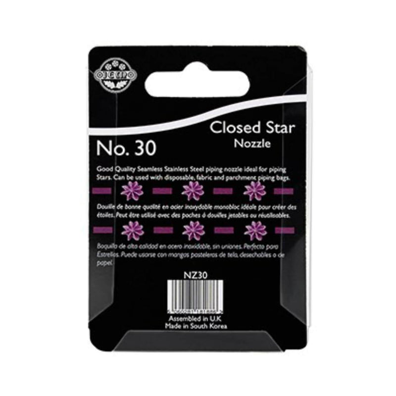 Jem No 30 Icing Nozzle - Closed Star - Potters Cookshop