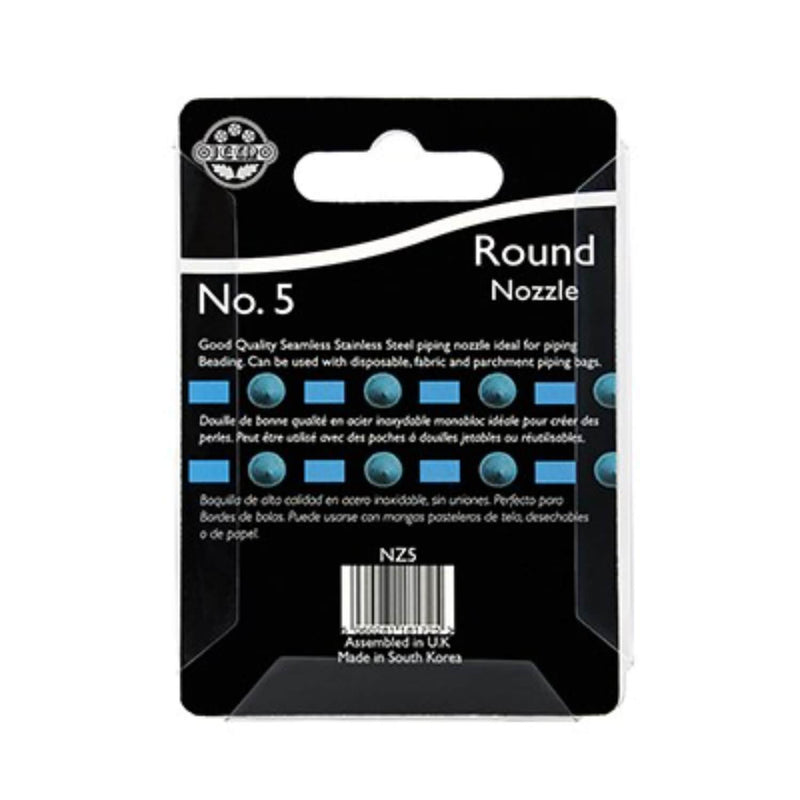 Jem No 5 Icing Nozzle - Round - Potters Cookshop