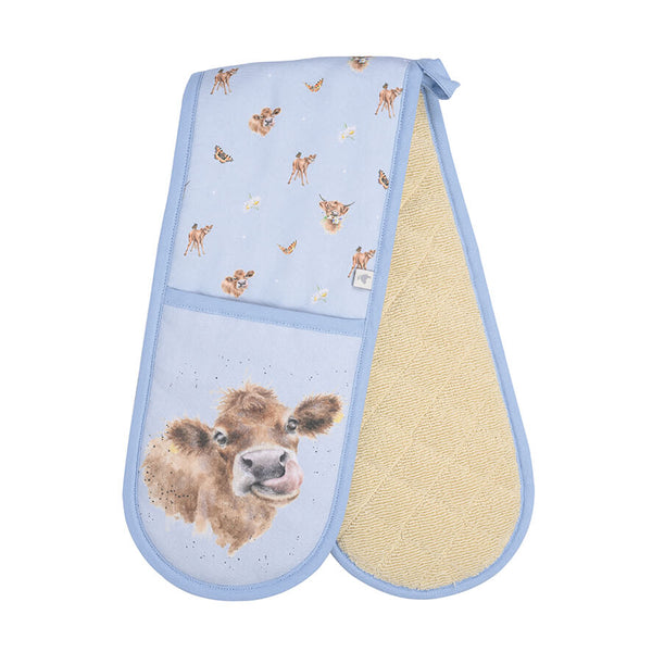 Wrendale Designs by Hannah Dale Double Oven Glove - Farmyard Friends