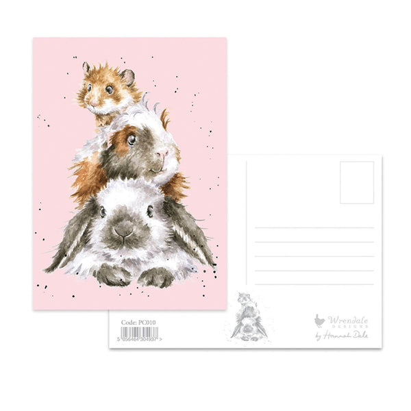 Wrendale Designs by Hannah Dale Postcard - Piggy In The Middle