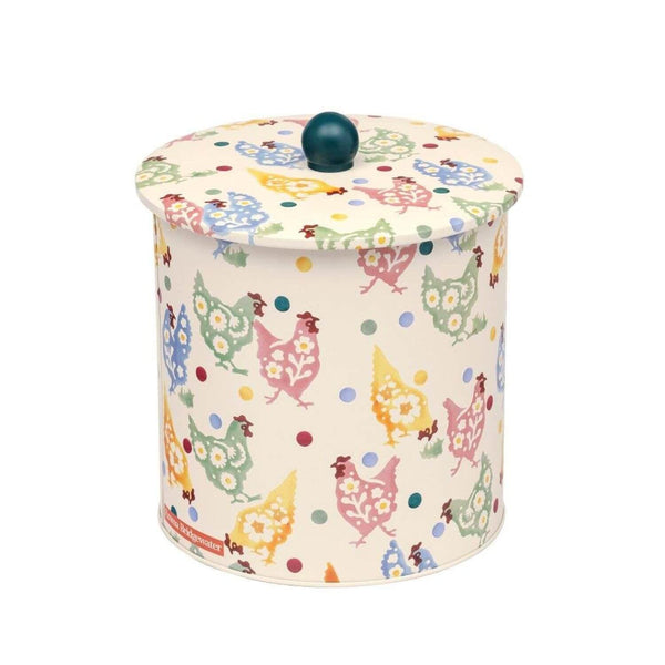 Emma Bridgewater Biscuit Barrel - Polka Chickens - Potters Cookshop
