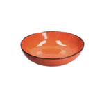 Rose & Tulipani Concerto Arancione Orange Soup Plate - 21cm - Potters Cookshop