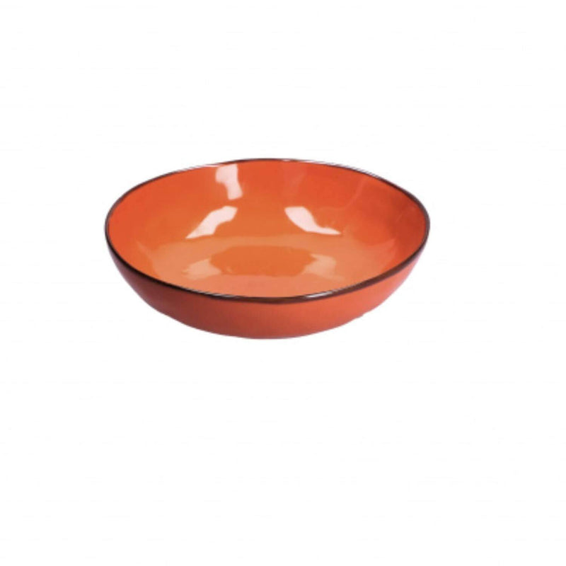 Rose & Tulipani Concerto Arancione Orange Soup Plate - 21cm - Potters Cookshop