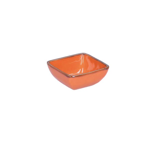 Rose & Tulipani Concerto Arancione Orange Square Tiny Bowl - 8cm