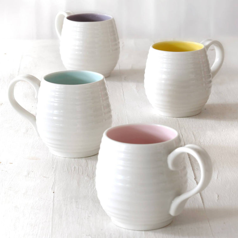 Portmeirion Sophie Conran  4 Piece Honey Pot Mug Set - Sunshine - Potters Cookshop
