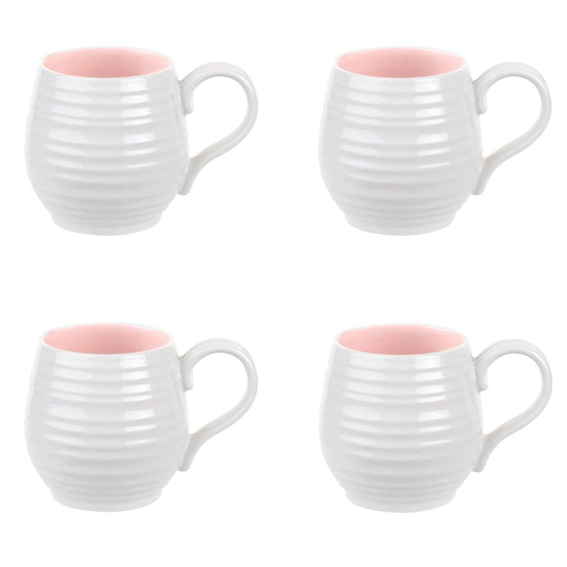 Portmeirion Sophie Conran 4 Piece Honey Pot Mug Set - Pink - Potters Cookshop