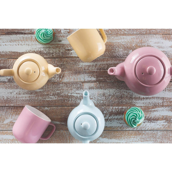 Price & Kensington Stoneware 6 Cup Teapot - White - Potters Cookshop