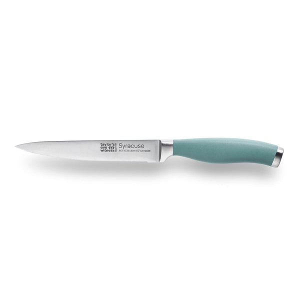 Taylor's Eye Witness 13cm Syracuse Serrated Utility Knife - Aqua