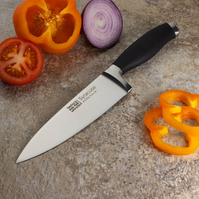 Taylor's Eye Witness Syracuse 15cm Chefs Knife - Black