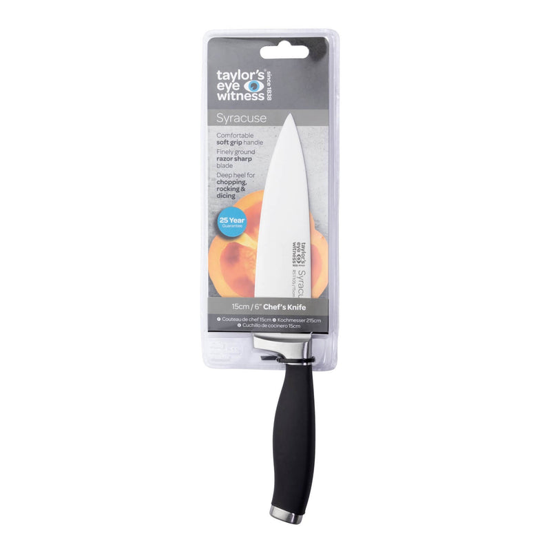 Taylor's Eye Witness Syracuse 15cm Chefs Knife - Black