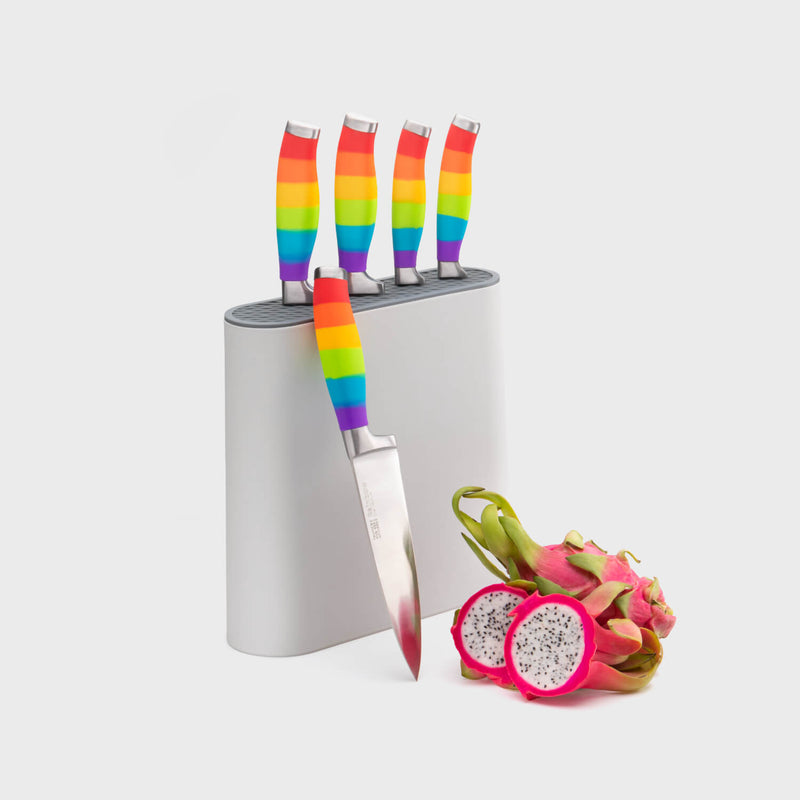 Taylor's Eye Witness 5-Piece Kitchen Knife Block Set - Rainbow