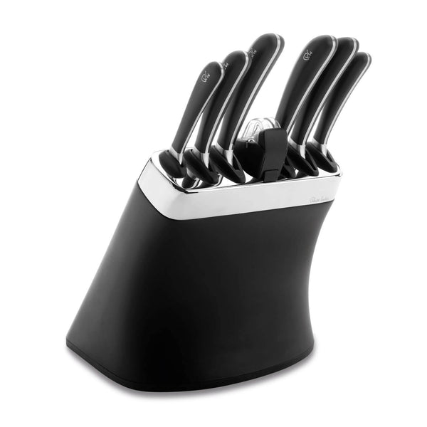 Robert Welch Signature 8 Piece Kitchen Knife Block Set With Sharpener - Potters Cookshop