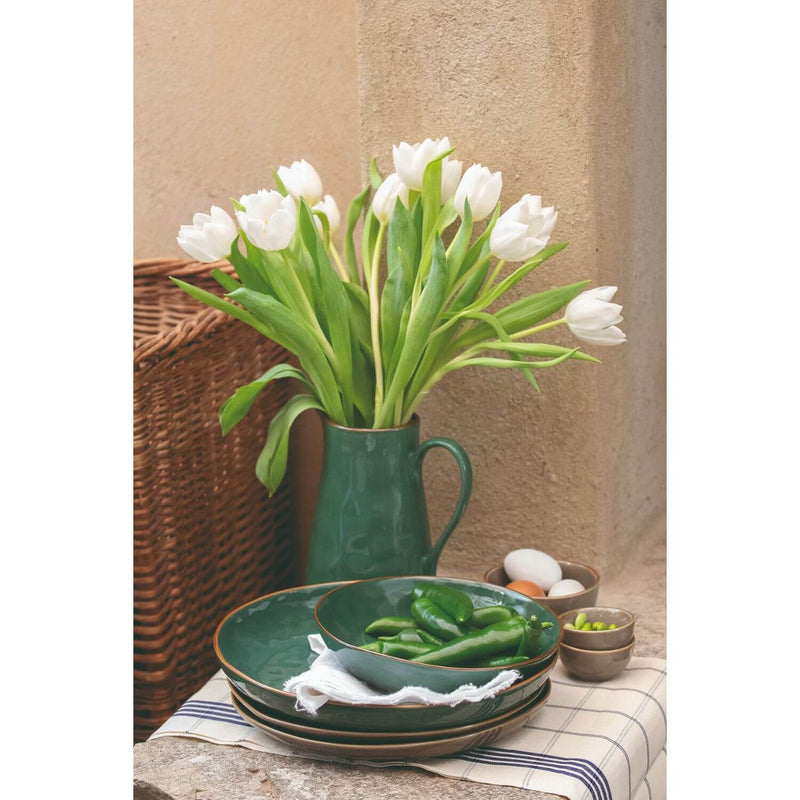 Rose & Tulipani Concerto Verde Bosco Forest Green Salad Plate - 20cm
