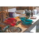 Rose & Tulipani Concerto Rosso Fuoco Fire Red Soup Bowl With Handles - 14cm