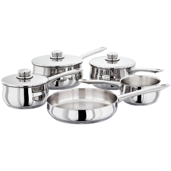 Stellar 1000 5-Piece Stainless Steel Saucepan Set
