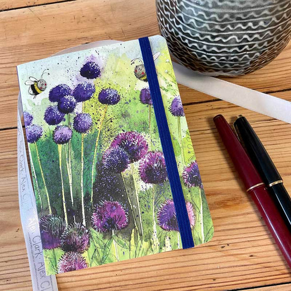 Alex Clark Small Chunky Notebook - Alliums & Bees