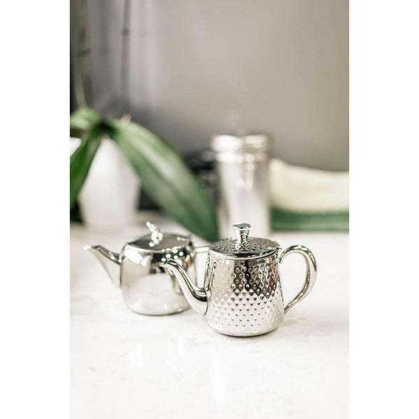 Grunwerg Sandringham 4 Cup Tea Pot - Silver - Potters Cookshop