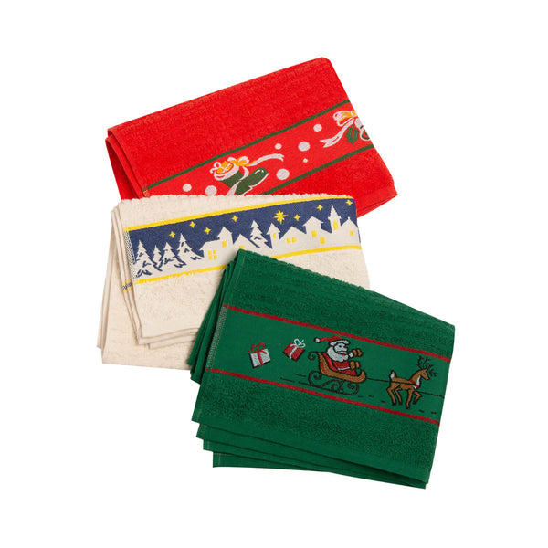 Stow Green Christmas Winter Terry Cotton Tea Towel - Assorted