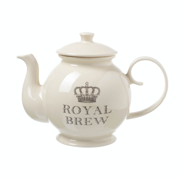 Tuftop Majestic Coronation 4-Cup Stoneware Cream Teapot