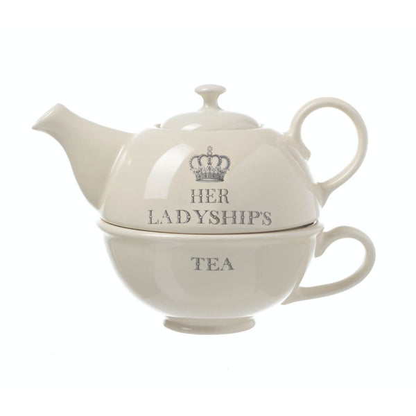 Tuftop Majestic Coronation 330ml Stoneware Cream Tea for One - Her Ladyship
