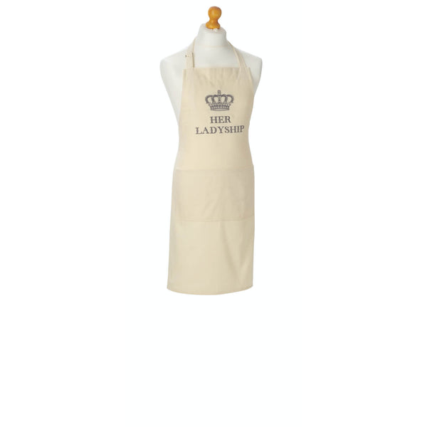 Tuftop Majestic Coronation 100% Cotton Cream Apron - Her Ladyship