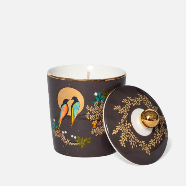 Wax Lyrical Sara Miller Geranium, Patchouli & Vetivert Candle - Birds In Moon
