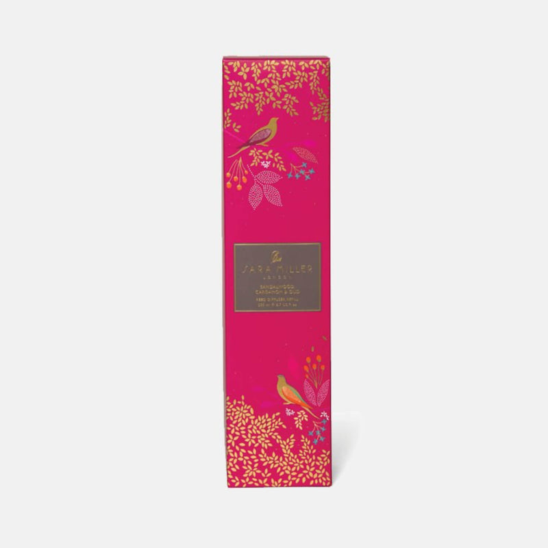 Wax Lyrical Sara Miller Sandalwood, Cardomom & Oud 200ml Reed Diffuser Refill - Pink Birds