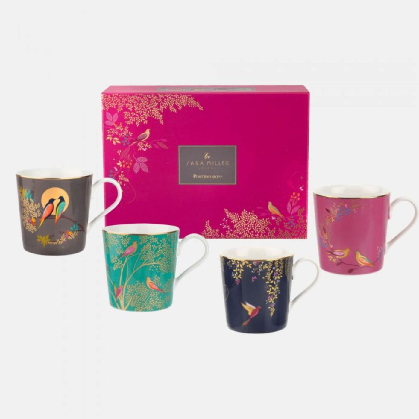 Sara Miller Chelsea Collection Set Of 2 Mugs, Dark Grey, Fine China, 340ml | UK - View #6