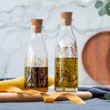 Sara Miller Chelsea Gold Leaves & Birds Glass Oil & Vinegar Set