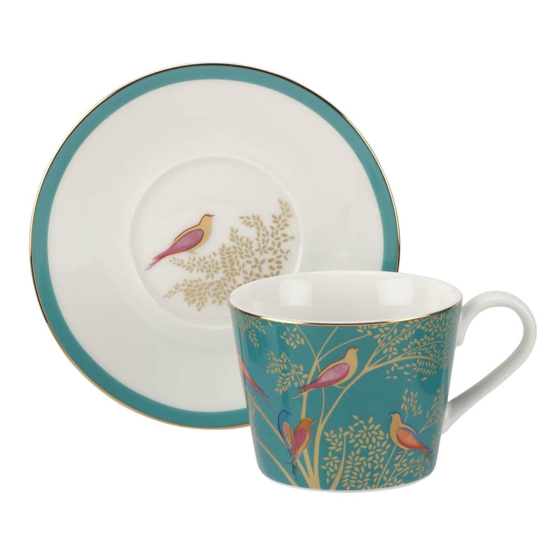 Sara Miller London Chelsea Tea Cup & Saucer - Green