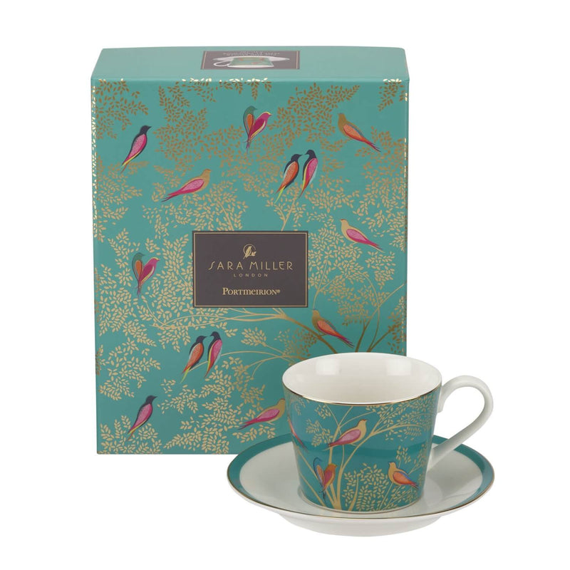 Sara Miller London Chelsea Tea Cup & Saucer - Green