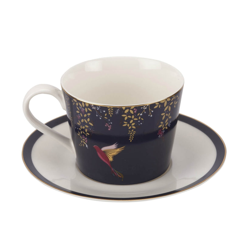 Sara Miller London Chelsea Tea Cup & Saucer - Navy