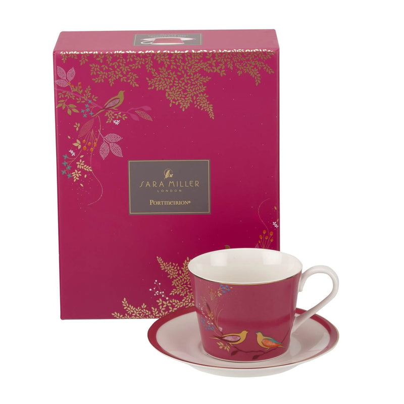 Sara Miller London Chelsea Tea Cup & Saucer - Pink