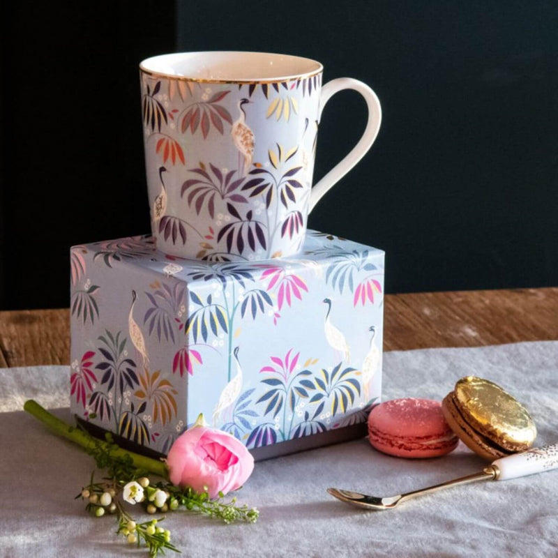 Sara Miller London India 340ml Mug - Crane Garden